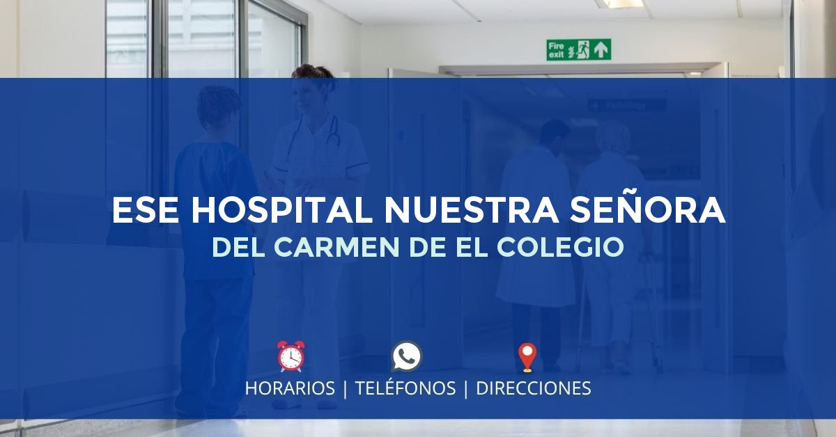 ESE HOSPITAL NUESTRA SEÑORA DEL CARMEN DE EL COLEGIO — IPS en EL COLEGIO, Cundinamarca